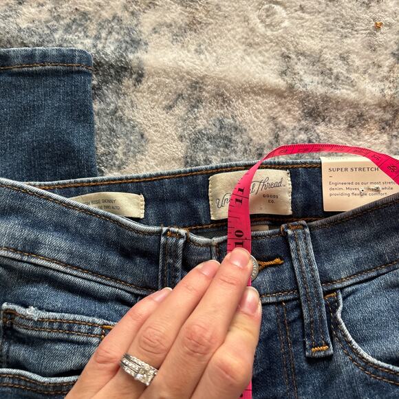 Universal Thread Super Stretch High Rise Skinny Jeans Ripped Distressed Women 00 - Picture 8 of 9